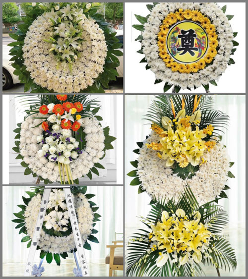 山东济宁兖州区小孟镇白王村花圈速递